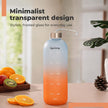 Lifelong Glass Water Bottle 1000ml | Colorful Frosted Bottles for Kitchen Fridge | BPA Free, Odour-Free Water Bottle with Secure Cap | Bottle for School, Travel, Gym Work (LLBTGL02)
