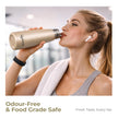 Lifelong 900ml Stainless Steel Water Bottle Pack of 2 | Leak-Proof & Durable | Easy to Clean | Odour-Free | Rust-Free Build, Secure Cap & Easy Grip | Ideal for School, Office, Travel & Gym (Beige)