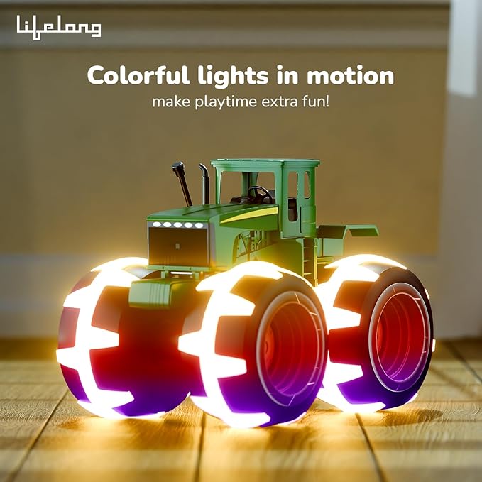 Lifelong Cuppy Friction Powered Big Tractor Toy | Push & Go Farm Truck for Kids