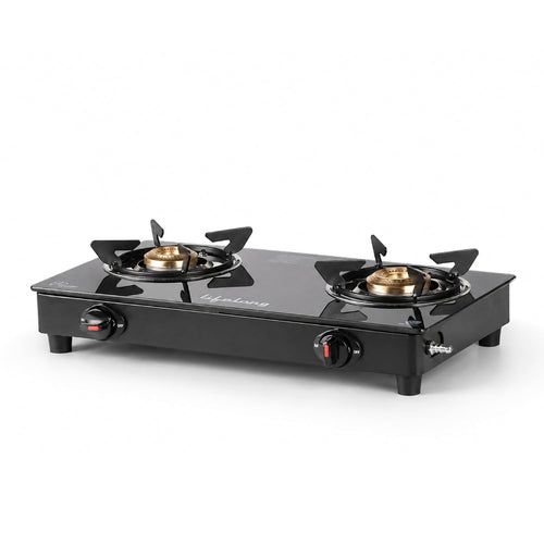 2 Burner Glass Gas Stove Top