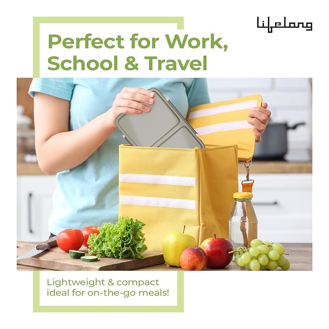 Stainless Steel Lunch Box – 2 Compartment, 700ml Leak-Proof Insulated Tiffin (Light Green)