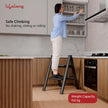 Lifelong 2-Step Steel Ladder – Foldable, Portable Multipurpose Stool, 150Kg Capacity