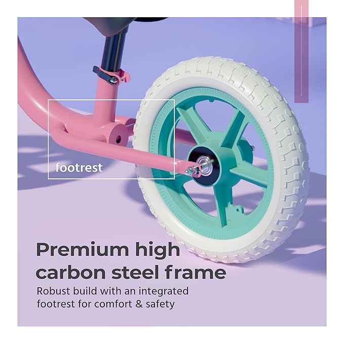 Lifelong Kids Balance Bike 1.5–3Y – Pedal-Free, Crash Guard, Pink (LLBB01)