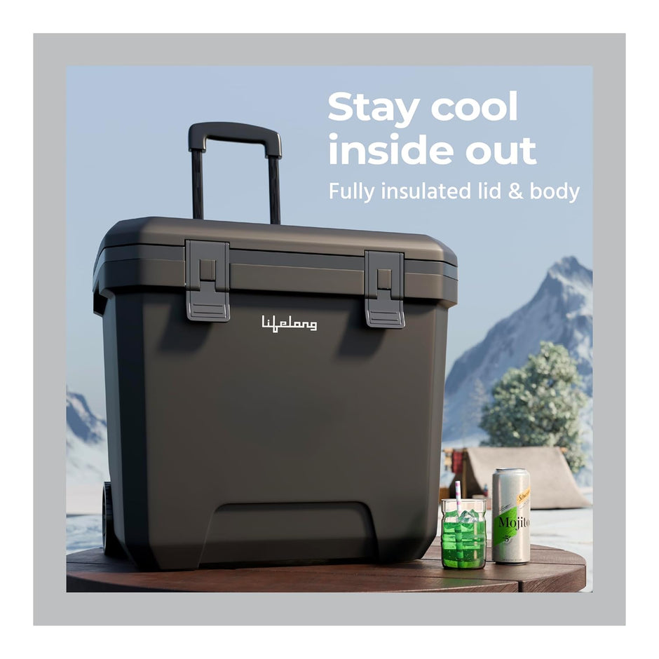 Lifelong Insulated Chiller Ice Box Standard Size for Travel Party Bar|Ice Cubes|Medical Purpose|Insulated Chiller Ice Box 38 LTR