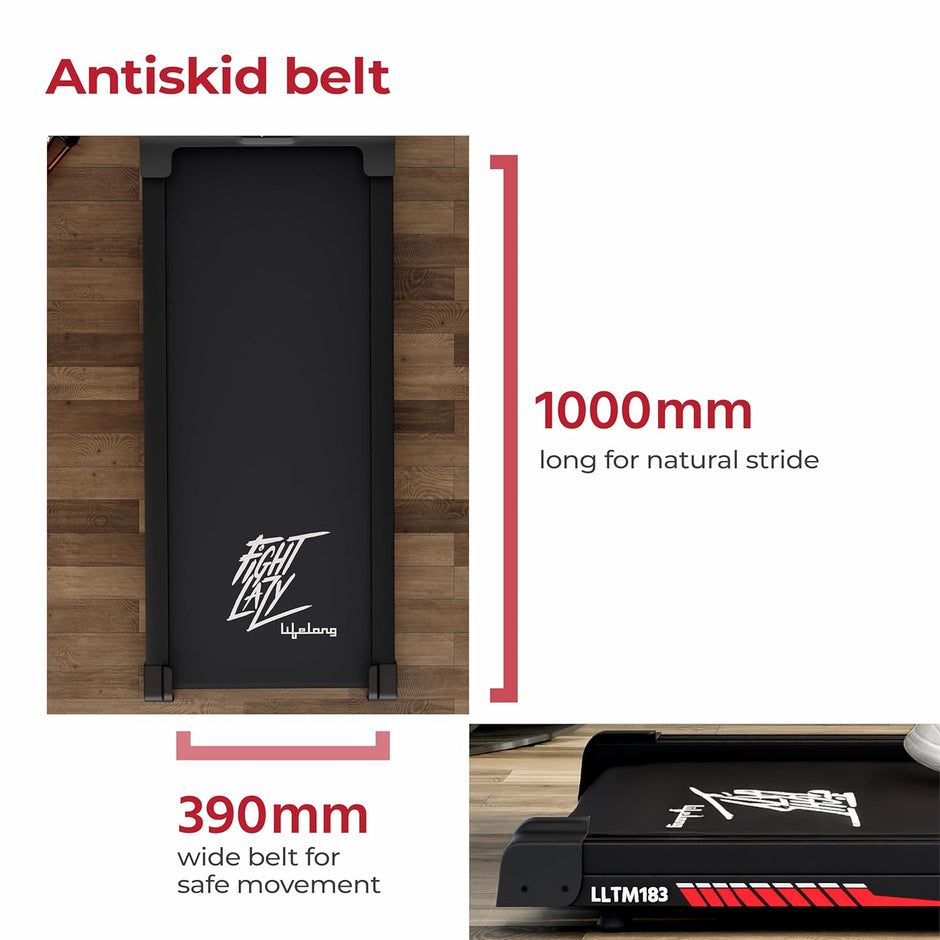 Lifelong Walking Pad Treadmill – 3HP Motor, Incline, Foldable, 110Kg (LLTM183)