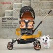 Lifelong Cuppy Baby Stroller – 0–36 Months, 360° Rotating Seat, Safety Certified Lightweight Foldable Pram with Recline & Soft Cushion Seat