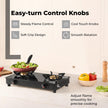 Lifelong 2 Burner Gas Stove for Kitchen | Manual Ignition Cooktop Modern Glass Stove for Modular Kitchen, ISI Certified & Compatible with LPG - 1 Year Manufacturer's Warranty (Black, LLGSD03)