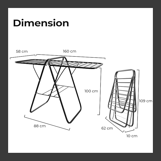 Lifelong Foldable Cloth Drying Stand – Durable, Space-Saving Laundry Rack