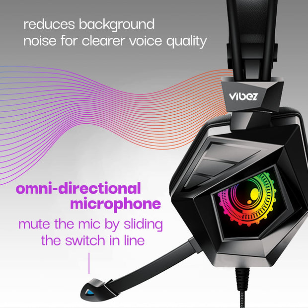 Vibez by Lifelong Gaming Headphones with Mic & Extra Bass