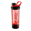 Lifelong Gym Shaker Bottle â€“ BPA Free Protein Shaker for Men & Women with Extra Compartment | 600ML | Leakproof Shaker for Supplements & Powders â€“ Red Red Premium With Compartment