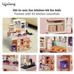 Lifelong Cuppy 42PCS Pretend Kitchen Set | Light, Music & Play Accessories