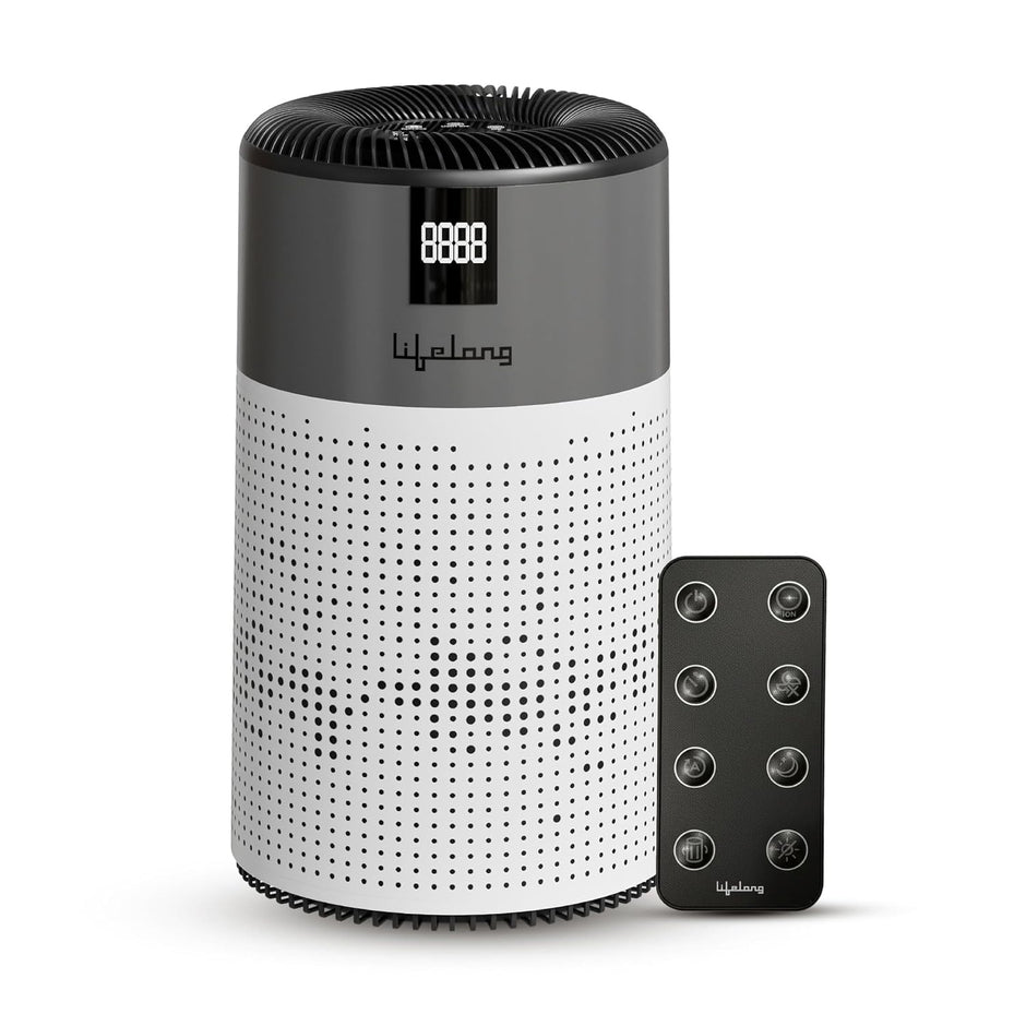 Lifelong Smart Air Purifier for Home & Office | Pre-Filter, H13 True HEPA Activated Filte