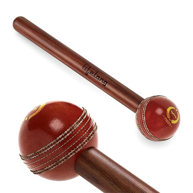 Lifelong Wooden Ball Mallet – Dual-Sided, Durable Wood, Perfect Weight for Cricket Ball Preparation
