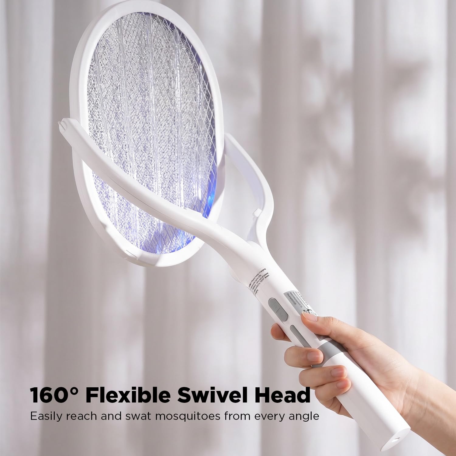 Lifelong Mosquito Bat Electric | 3700V Racket, UV Trap, Extendable Handle, Type-C