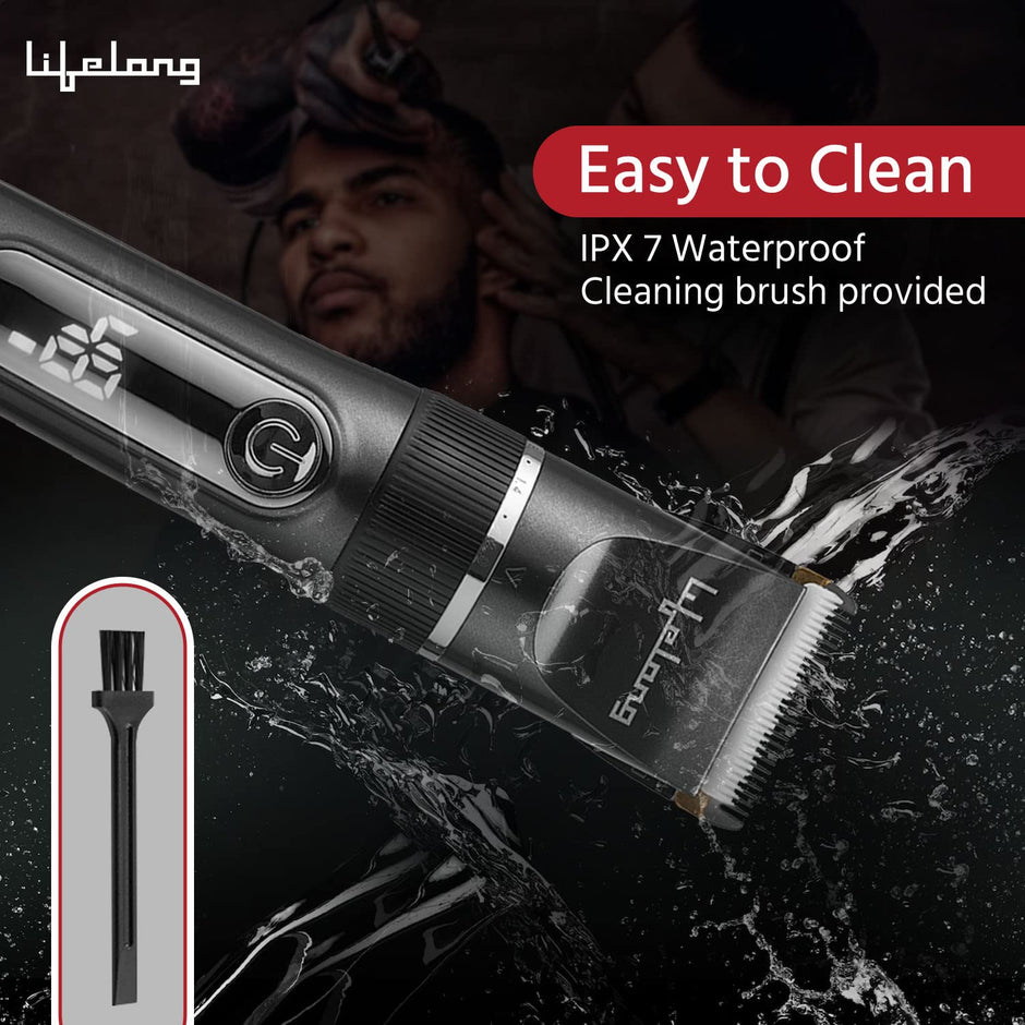 Lifelong Ace Pro Hair Clipper with Digital Display & 3Hr Runtime for Men