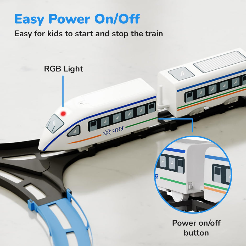 Lifelong Vande Bharat Toy Train Set with Lights, Sounds & Multi-Layout Tracks