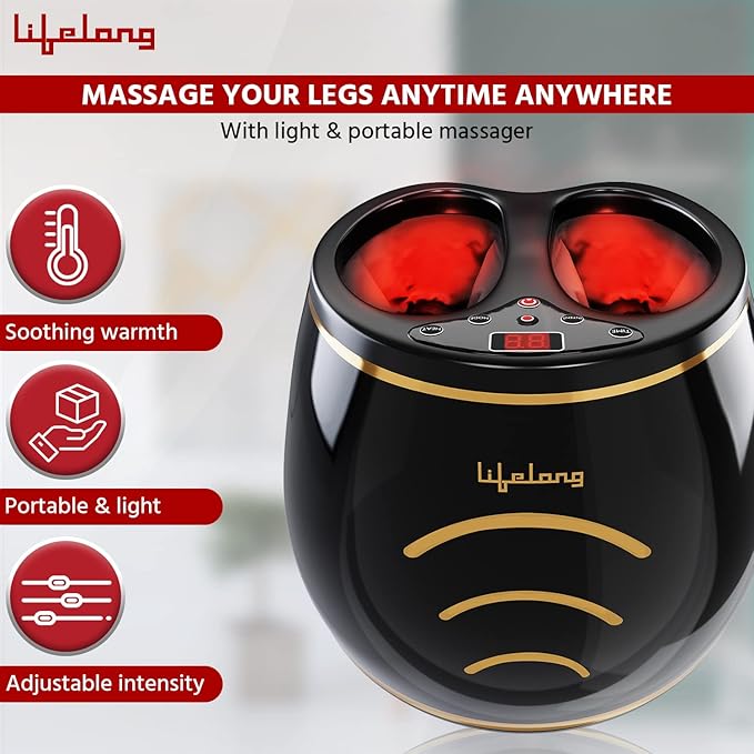 Air Bag Foot Massager with Heat & Shiatsu Therapy