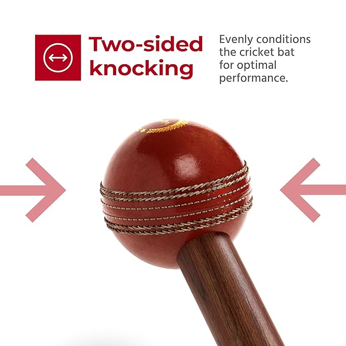 Lifelong Wooden Ball Mallet – Dual-Sided, Durable Wood, Perfect Weight for Cricket Ball Preparation