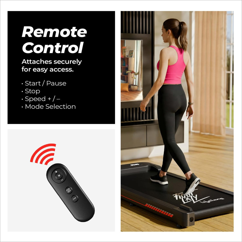 Lifelong Walking Pad for Home |3HP Motor | 2-Level Manual Incline | LED Display & Remote Control | Foldable Treadmill| 110Kg Capacity | 8 Km/h Speed | Gym Equipment for Home Workout