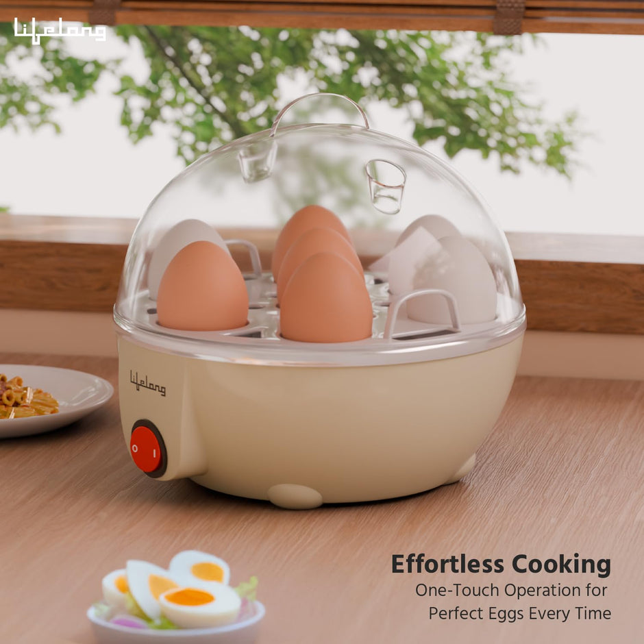 Lifelong Egg Boiler for 7 Eggs, 350 Watt | 3 Boiling Modes Hard, Medium & Soft