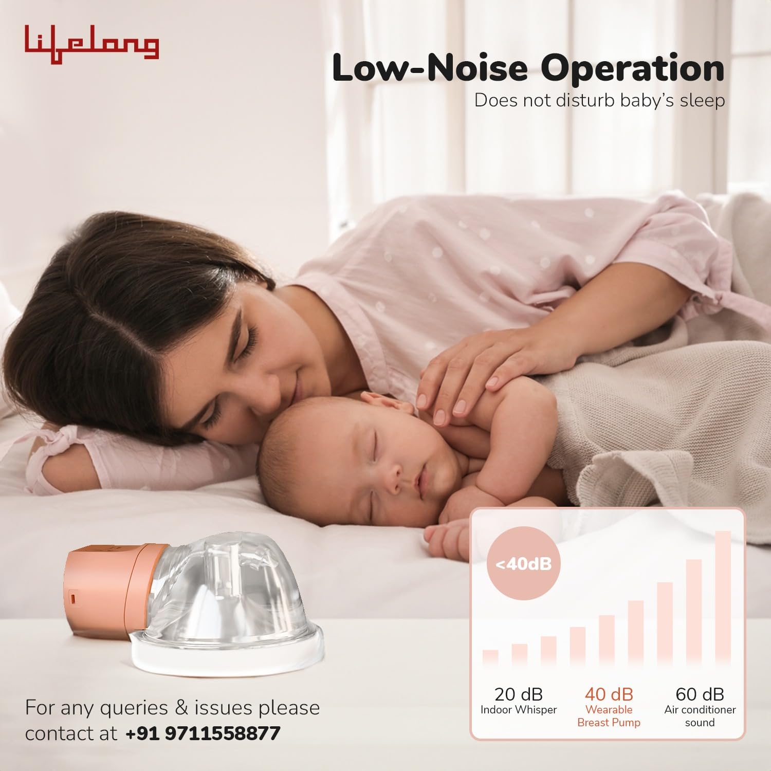 Lifelong Cuppy Wearable Breast Pump with Hands-Free Rechargeable Feeding Support