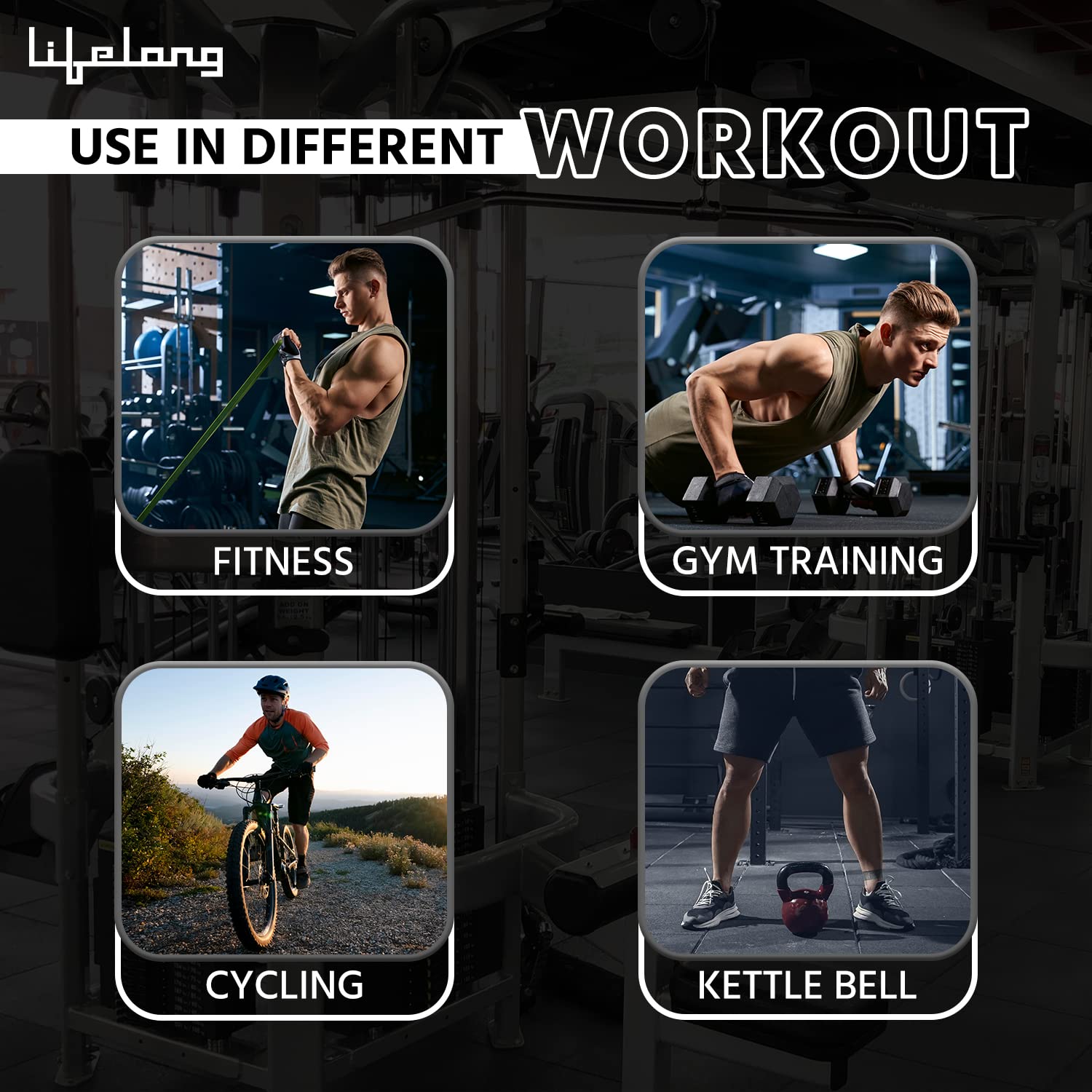 Lifelong Gym Gloves For Men & Women - Wrist Support Grip