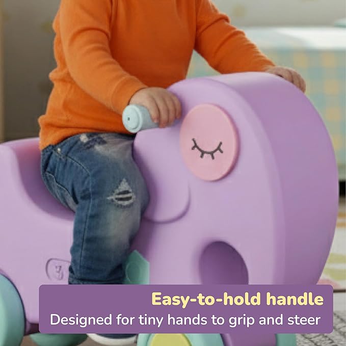 Lifelong Cuppy Elephant Ride-On Toy | Push Ride for Kids 1-3 Years