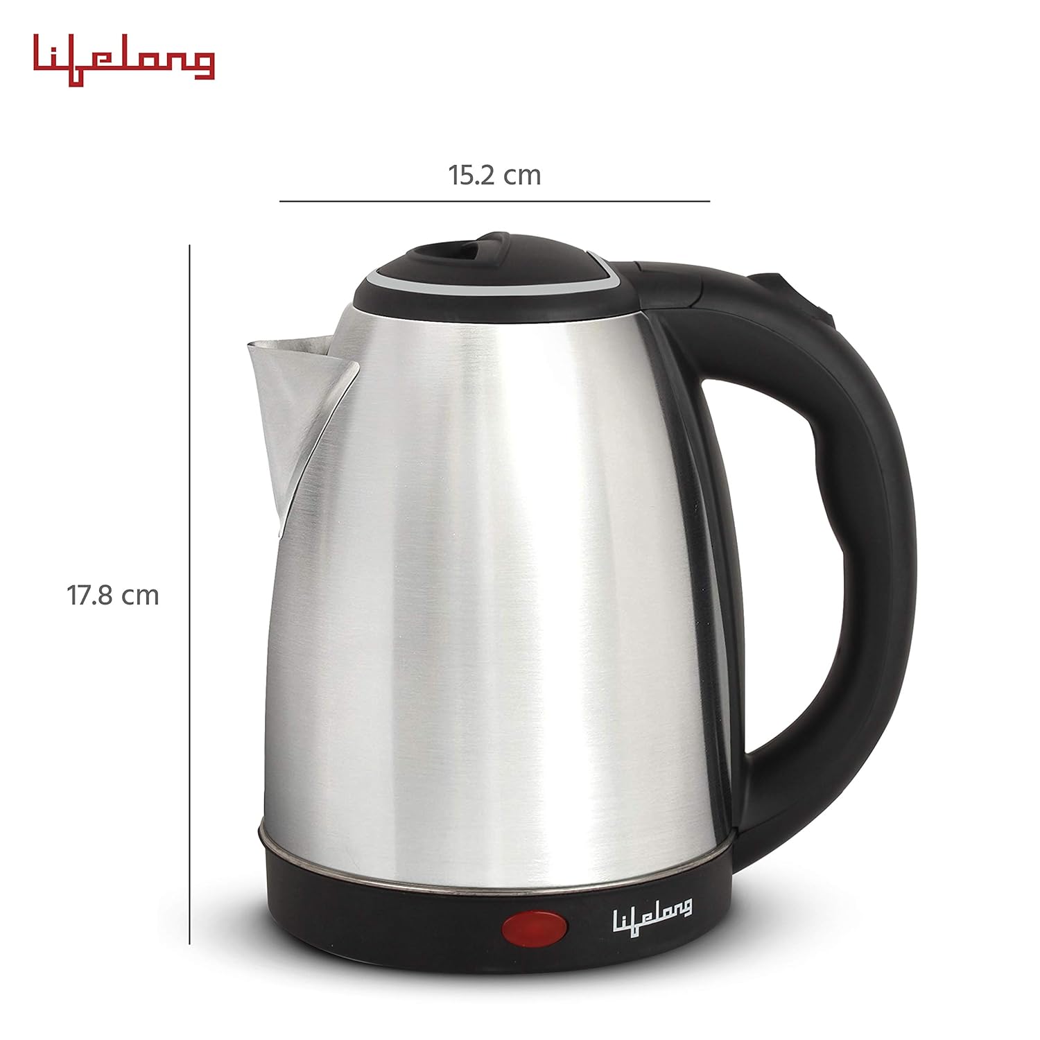 Electric Kettle 1.5L with Stainless Steel Body, Easy and Fast Boiling of Water for Instant Noodles, Soup, Tea etc.
