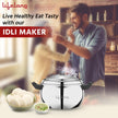 Lifelong Stainless Steel Idli Cooker – 3 Plate Idli Maker (Makes 12 Idlis), Induction & Gas Stove Compatible