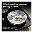 Lifelong 2 Burner Gas Stove with Free Gas Saver – ISI Certified Manual Ignition Glass Top Cooktop, LPG Compatible, Modern Kitchen Design (1 Year Warranty)