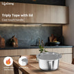 Lifelong TriPly Tope with Lid for Cooking, Stainless Steel