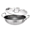 Lifelong Triply Honeycomb Kadhai 26 Cm | Extra Deep Stainless Steel | 3-Layered Nonstick Coating