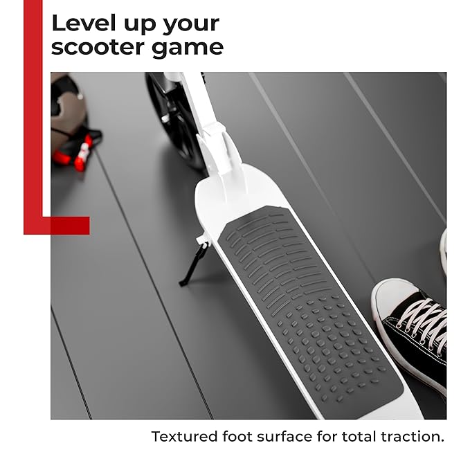 Lifelong Adult Kick Scooter – Adjustable Height, Lightweight Aluminium Frame, Foldable Design for Outdoor Riding (Black & White)