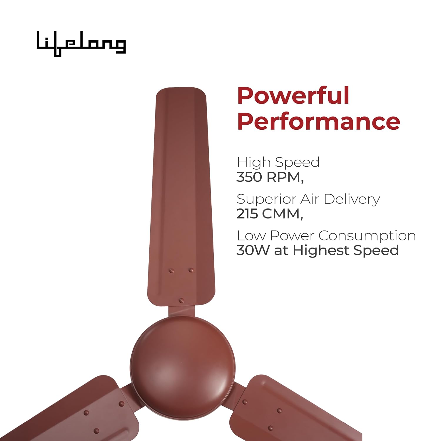 Lifelong 1200mm BLDC Ceiling Fan | Point Anywhere RF Remote Control