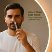 Lifelong Nose Hair Trimmer for Men & Women | Painless Battery-Operated Nose & Facial Hair Trimmer | Stainless Steel Blades | Easy-Clean | 40-Min Runtime (Silver)