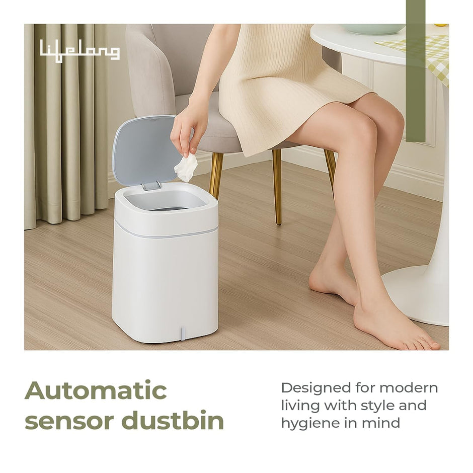 Lifelong Automatic Motion-Sensor Dustbin with Slow Descent & One-Touch Operation