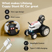 Lifelong Turbo 4x4 RC Stunt Car with Rolling Spins & Type-C Rechargeable Battery