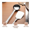 Lifelong Stainless Steel Cooking Utensils Set â€“ 5 Piece Serving Spoon Set for Kitchen with Ladle, Skimmer, Spatula, Basting and Rice Spoon â€“ Kitchen Utensil Set for Daily Use (LLCTKT05, Silver)