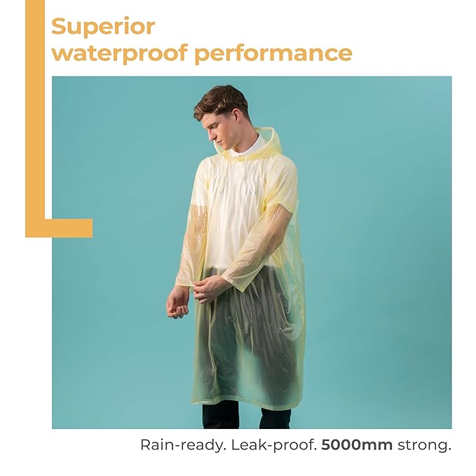Lifelong Unisex Waterproof Raincoat – Hooded Full Sleeve Outdoor Poncho (1Pc)
