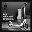 Lifelong Adult Kick Scooter – Adjustable Height, Lightweight Aluminium Frame, Foldable Design for Outdoor Riding (Black & White)