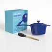 Lifelong Enamel Cast Iron Saucepan with Lid (1.9L, 20cm) | Oven, Gas & Induction Compatible