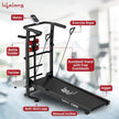 Lifelong LLTM145 Manual Multifunction Treadmill (Jogger, Twister, dumbbells holder, bottle holder), 2Level Manual Incline