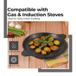 Lifelong Cast Iron Frying Pan for Cooking with Handle | Pre-Seasoned Appam Pan | Large Non-Toxic Cookware, Non-Stick & Teflon Free, Durable for Easy Cooking & Cleaning | Gas & Induction Stove-Friendly