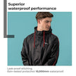 Lifelong Men’s Waterproof Reversible Raincoat with Hood & Pocket – XXL (Black)
