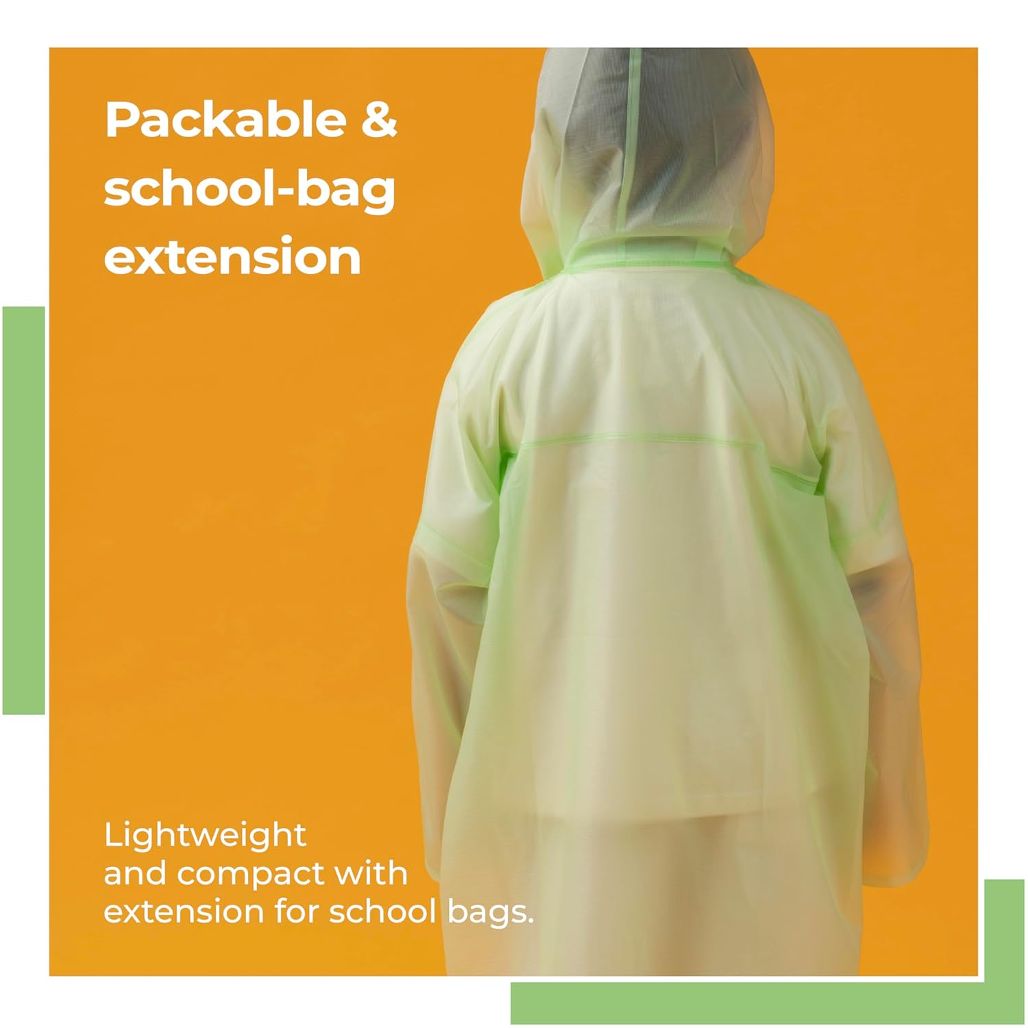 Lifelong Campaign Kids Plain Hooded Raincoat