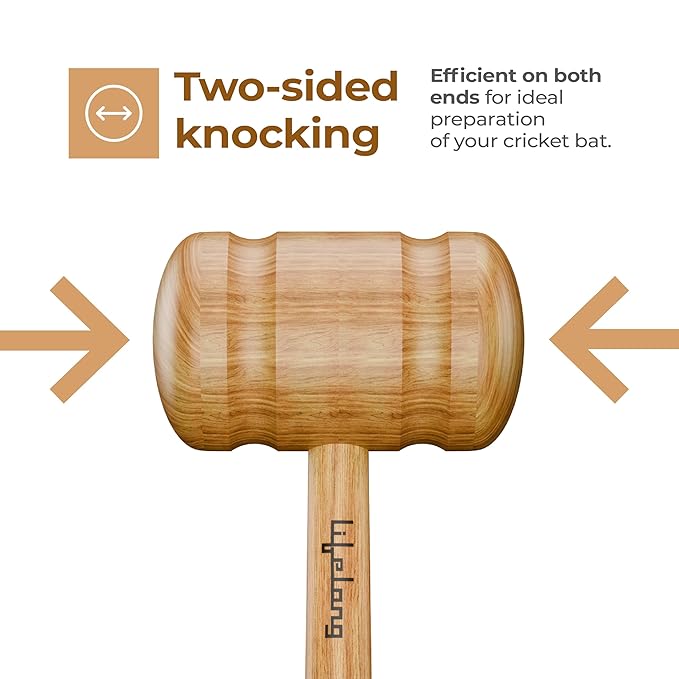Lifelong Wooden Bat Mallet – Dual-Sided, Durable Wood, Balanced for Cricket
