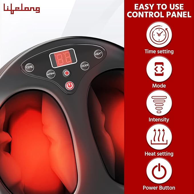 Air Bag Foot Massager with Heat & Shiatsu Therapy
