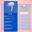 Lifelong 1200W Foldable Hair Dryer for Women & Men | Compact Travel Blow Dryer (Blue)
