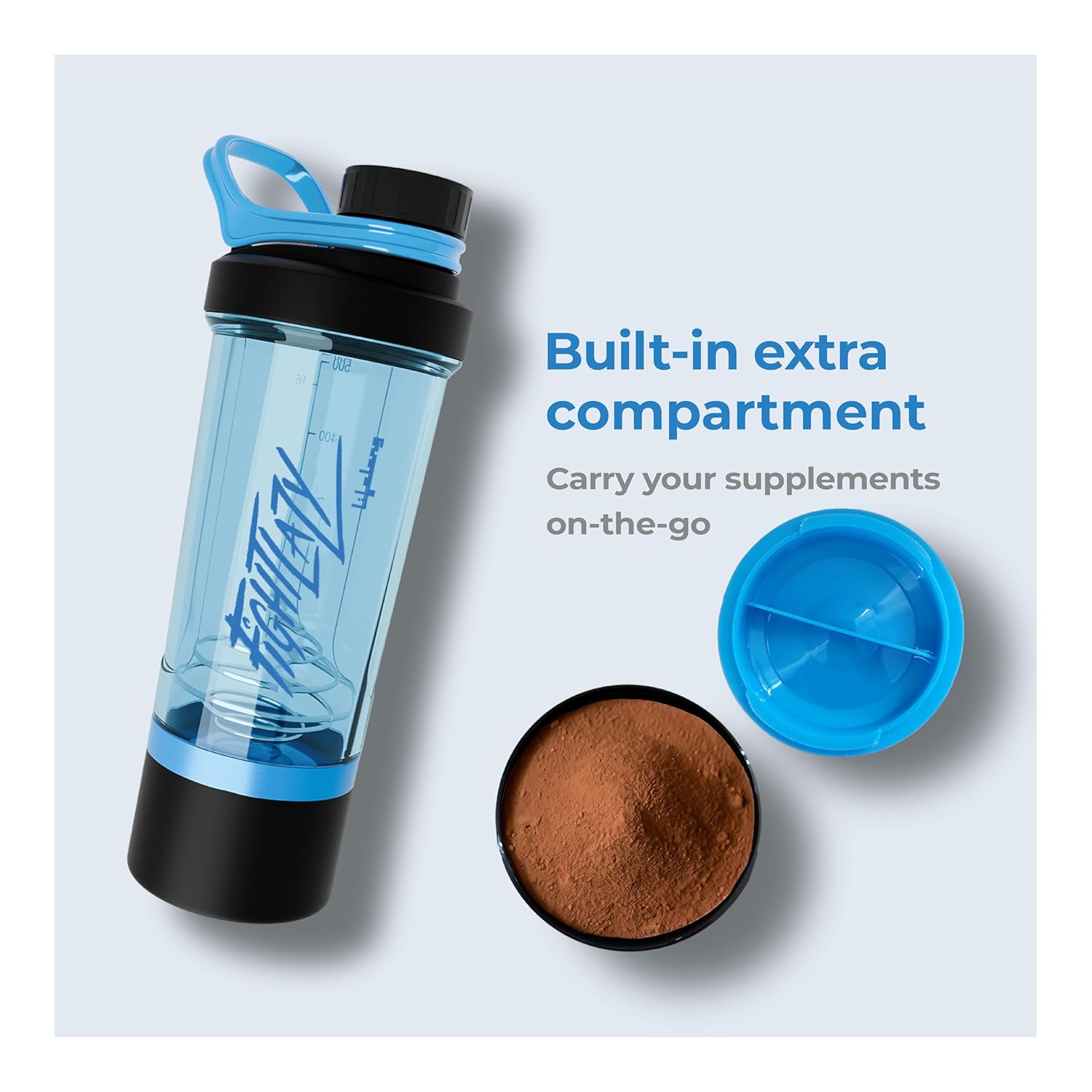 Lifelong Protein Shaker Protein Shaker Bottle with Extra Compartment