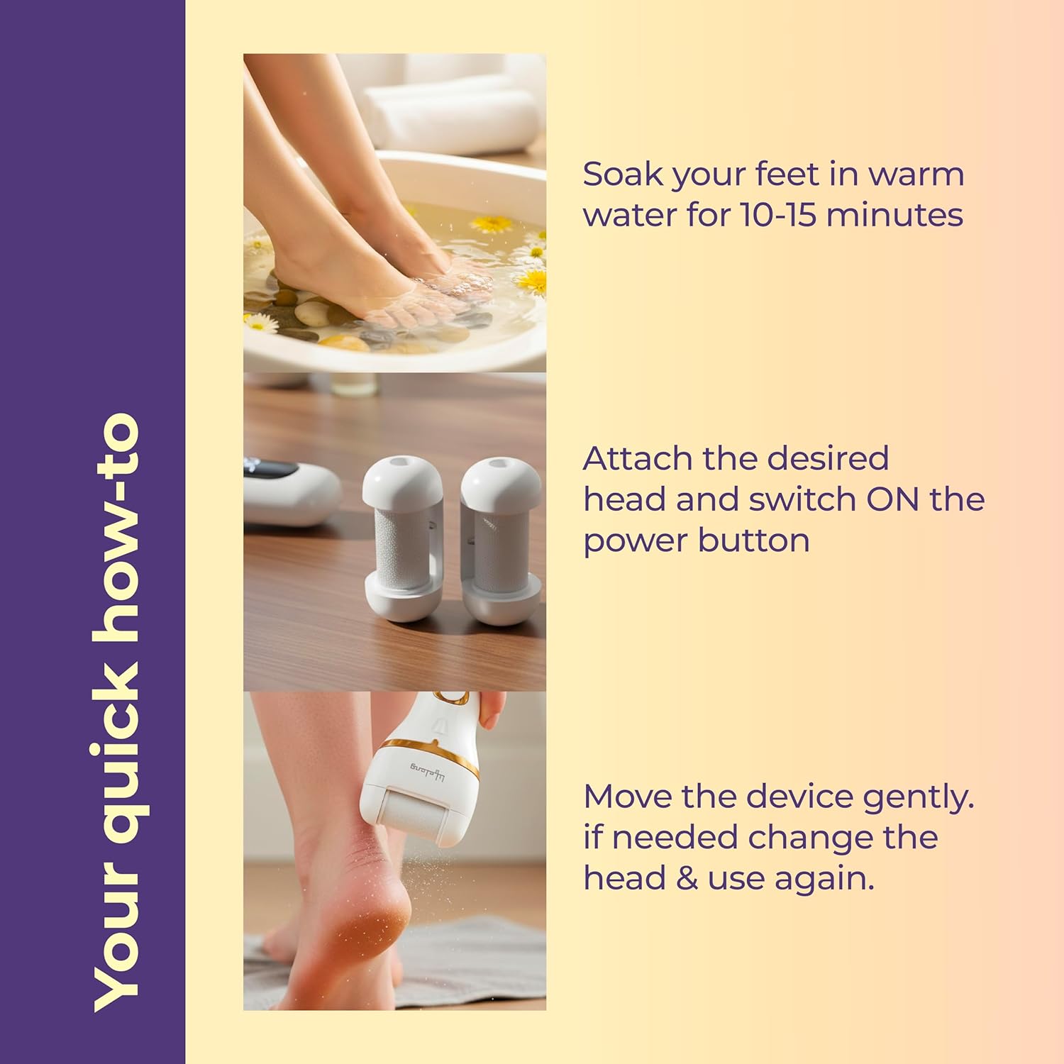 Lifelong 14-in-1 Electric Callus Remover for Feet | Rechargeable Pedicure Machine with Dead Skin Remover, Crack Heel Repair & Waterproof Design